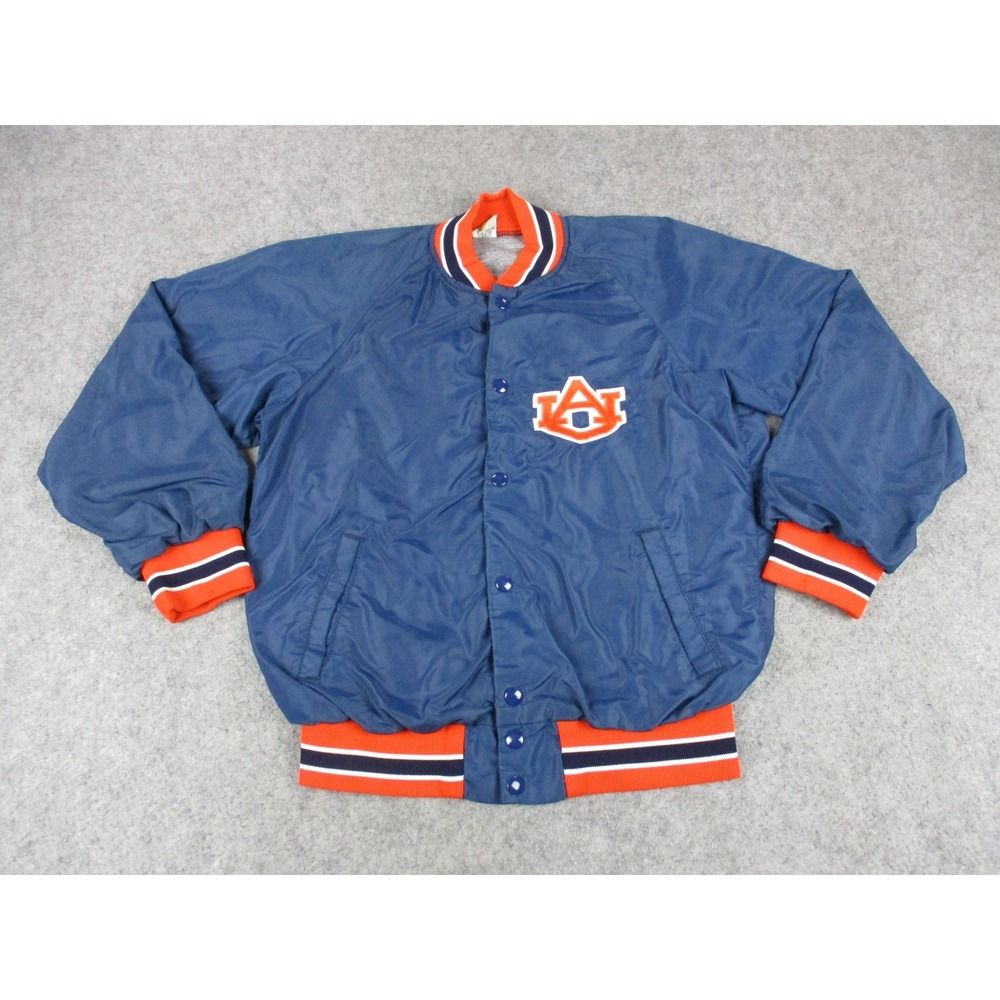 VTG Auburn Tigers Jacket Boys Large Blue NCAA Football Russell Athletic 70s